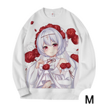 Manches courtes code M t-shirt à manches longues à imprimé périphérique de style anime automne et hiver otaku t-shirt décontracté