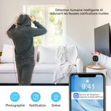 Camera surveillance 1280 x 720P  résolution moniteur vidéo pour bébé Interphone vocal Wi-Fi intelligent Installer n'importe où