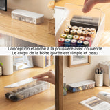 Boîte de gestion des câbles 26cmx9,5cmx5,5cm boîte de rangement de câbles avec couvercle organiseur de cordons à 7 compartiments