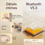 Écouteurs bluetooth 200mAh IPX5 autonomie environ 6 heures interface Type-C écran LED écouteurs de sport réduction du bruit 12D