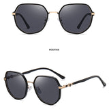 Lunettes de soleil polarisées lunettes ultra-légères à grand cadre couvrent le visage lunettes de soleil amincissantes femmes