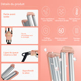 Fer à boucler 65w 110-240v 16mm utilisation humide et sèche fer à friser à trois tubes température constante boucleur à cheveux