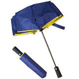Parapluie automatique 96x57cm 8 baleines facile à transporter parapluie pliant en vinyle protection contre la pluie et le soleil