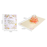 arte de voeux 13x15,5cm carte de vœux tridimensionnelle anniversaire gâteau en cristal carte cadeau haut de gamme carte postale