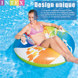 Anneau de natation 122x122cm anneaux flottants de couleur avec poignée pour adultes et enfants bouée gonflable pour fêtes de piscine