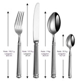 ouverts 4 Pièces pour Ensemble de Ménagère Comprend Couteau Fourchette Cuillère cuillère à café Couverts de Table Acier Inoxydable