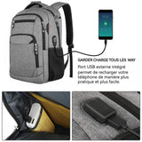 Sac à dos 18 pouces sac dos d'affaires grande capacité pour homme respirant/imperméable/résistant à l'usure/résistant aux chocs