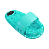 Tongs gel de silice laver les pieds et éliminer les peaux mortes bleu chaussons de massage acupressure des pieds nettoyant pied