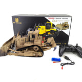 Bulldozer d'ingénieur jaune du désert 1:18, véhicule d'ingénierie télécommandé multifonctionnel, cadeau pour enfants