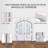 hatiere pour chat 24x27,5x7,2cm porte pour animaux avec double porte battante porte pour chat cat mate chatière à verrouillage