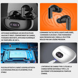 Ecouteurs bluetooth sans fil 23 x 25 x 31 mm taille du casque ecouteurs bluetooth la réduction du bruit à  longue portée s'applique