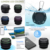 Enceinte bluetooth 3-8 heures temps de jeu 10x9x7cm distance de réception 10-15 mètres lumière led haut-parleur bluetooth portable