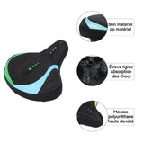 Selle de vélo 1020g Coussin en mousse haute densité absorbant les chocs Cuir PU ergonomique selle de vélo ultra confortable