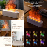 Humidificateur d'air 25,7x7x7,5cm 7 effets de lumière diffuseur huiles essentielles avec 150ml réservoir d'eau et 3 minuteries