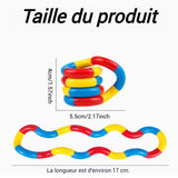 Tangle 6PCS multicolore twister anti-stress pour adulte et enfant twisty toy twister fidget toy tangle fidget main tangle toy