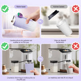 Mug Isotherme 450ml mug lsotherme portabilité tasse isolée sous vide thermos tasse en avec affichage intelligent de la température