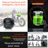 Système de surveillance de la pression des pneus pour moto sans fil étanche moniteur en temps réel de pression et de température