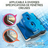 Nettoyeur de vitres magnétique double face 22-40mm 12 niveaux réglage lave-vitre electrique 3m corde pour double triple vitrage