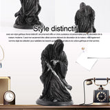 Ornements style gothique résine dieu de la mort en robe noire artisanat style sombre et bizarre pour maison table manger salon