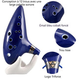 Ocarina 16x9x4,5cm 12 trous Soigneusement conçu Matériaux de haute qualité Instruments de musique exquis Périphériques de jeu