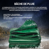 Bâche imperméable bâche PVC enduit de plastique tissu 5x8m auvent tissu pluie et protection solaire épaissie bâche imperméable