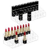 Organisateur de Bureau 25 x 11 x 7,5cm 36 compartiments Matériau PS Transparent multifonction Boîte de rangement pour rouge à lèvres