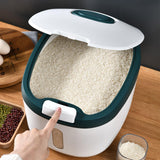 Réservoir de stockage de riz scellé Seau de riz Résistant aux insectes et à l'humidité Stockage en plastique Capacité 5L-6L