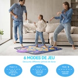 Tapis de danse 90x108cm pour filles de 3-14 ans tapis de jeu tactile avec affichage LED tapis danse musical cadeau musique intégrée