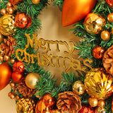 Couronne de pommes de pin de Noël  40cm*40cm  Aiguilles de pin simulées Décoration festive  Suspension de porte en pomme de pin