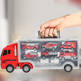 Conteneur de stockage camion alliage éjection camion de pompiers ingénierie véhicule jouets pour enfants