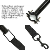 Laisse de vélo pour chien 120-148cm métal rotation à 180 degrés installation facile laisse chien velo laisse pour chien de vélo