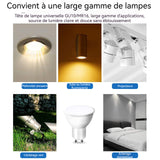 Ampoules LED GU10 7W Blanc froid 6000K Non Dimmable Angle du faisceau 120 degrés Éco-énergétique Ampoules domestique Lot de 10