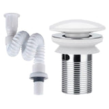 Bonde de lavabo en céramique avec tuyau rétractable de 80cm bonde de vidage pour diamètre 42-55mm bonde lavabo pour salle de bain