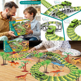 ircuit voiture enfant 270pcs jouets à découper sur le thème des dinosaures avec accessoires riches jouets éducatifs pour enfants