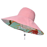 hapeau de plage rose à large bord 55-60cm chapeau à larges bords anti-UV protection solaire Idéal pour la plage la pêche voyage