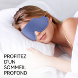 Masque de nuit 23,5x10cm Mousse à mémoire de forme Dimensions 3D taux d'opacité ultra-élevé Le tour de tête adapté est de 50 à 68 cm