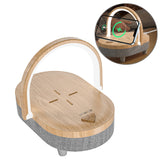 Base de chargement sans fil  Chargement rapide de 15 W   Gradation à trois vitesses  Éclairage nocturne  Haut-parleur Bluetooth