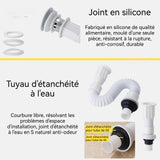 Bonde de lavabo en céramique avec tuyau rétractable de 80cm bonde de vidage pour diamètre 42-55mm bonde lavabo pour salle de bain