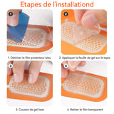 6 coussinets de gel coussin de gel ems entraîneur abdominal bande musculaire abdominale feuille d'hydrogel remplaçable gel muscle