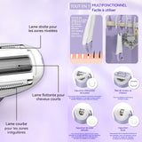 Épilateur pour femme électrique sans fil multifonctionnel 4 en 1 étanche ipx7 rasoir pour femme avec 9 accessoires humide et sec