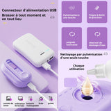 Brosse chien chat à vapeur 3 en 1 119x65x51mm peigne de massage à jet pour animaux de compagnie brosse chien chat à vapeur violet