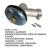 Renvoi d'angle debroussailleuse 26mm tête de travail pour tondeuse à 9 dents têtes de transmission pour accessoires debroussailleuse