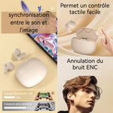 Écouteurs bluetooth 200mAh IPX5 autonomie environ 6 heures interface Type-C écran LED écouteurs de sport réduction du bruit 12D