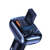 T68 Chargeur de voiture Bluetooth MP3 Transmetteur FM Lecteur de clé USB Chargeur rapide Interface de voiture Chargeur de voiture