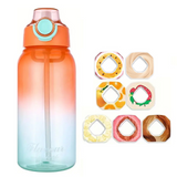 Bouteille d'eau C® 1000ml avec 7 types de capsules de saveur de fruits Gobelet à eau transparent adapté aux sports de plein air
