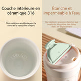 Tasse à café 400ml tasse thermos acier inoxydable tasse à café isotherme tasse à café avec doublure céramique fête de voyage