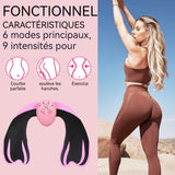 Stimulateur musculaire 6 modes réglables Matériau sûr Rechargeable par USB Utilise la technologie EMS Facile à utiliser Rose