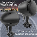 Haut-parleurs de moto bluetooth 2PCS 4 pouces stéréo double canal systèmes audio stéréo moto haut-parleurs moto audio de moto