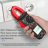 Multimètre numérique Pince Haute précision Détection sans contact NCV écran LCD rétro-éclairé Protection contre les surcharges
