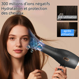 Sèche-cheveux 26cm 5000 W Protection thermique régulée Réglage multi-vitesses Vitesse de ventilation élevée Sèche-cheveux ionique